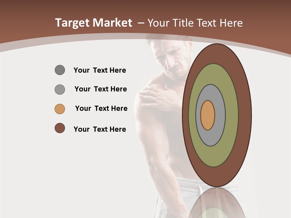 A Man With A Muscular Body Is Posing For The Camera PowerPoint Template