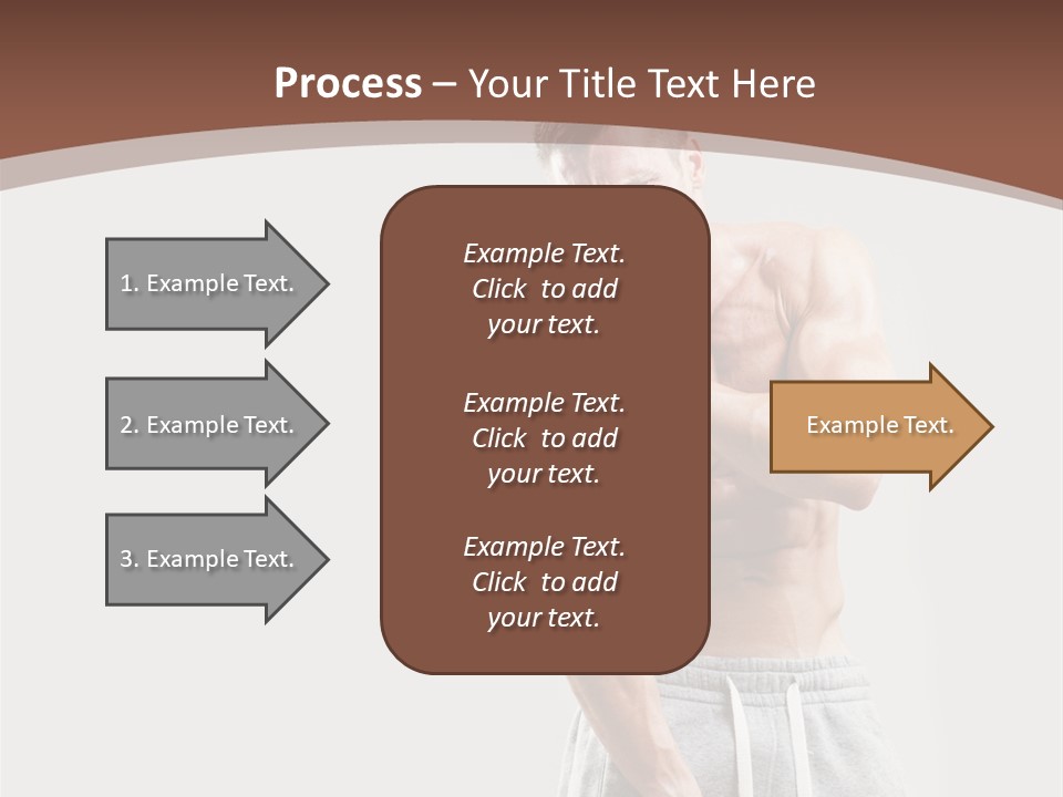 A Man With A Muscular Body Is Posing For The Camera PowerPoint Template