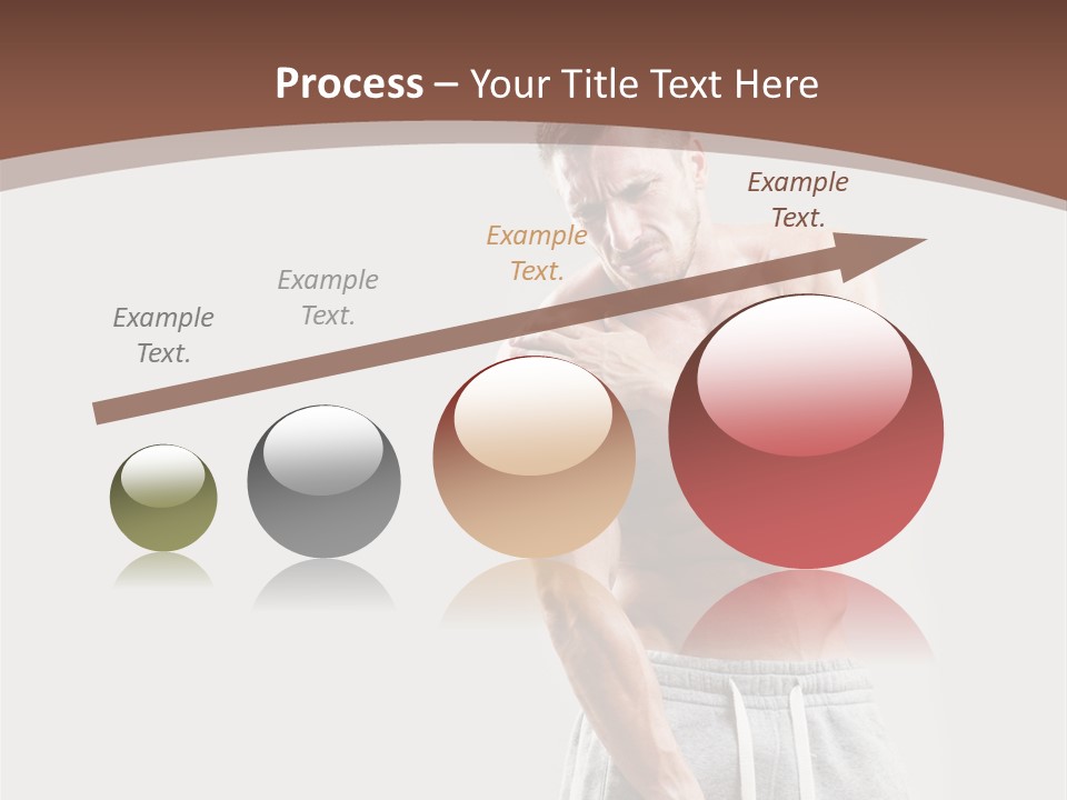 A Man With A Muscular Body Is Posing For The Camera PowerPoint Template