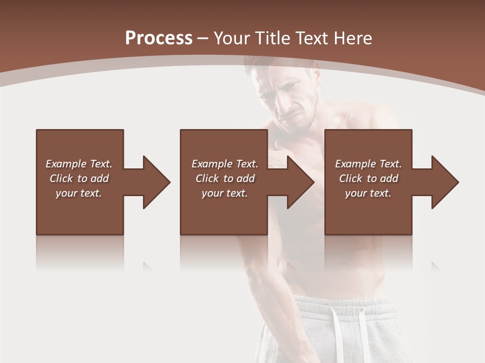 A Man With A Muscular Body Is Posing For The Camera PowerPoint Template