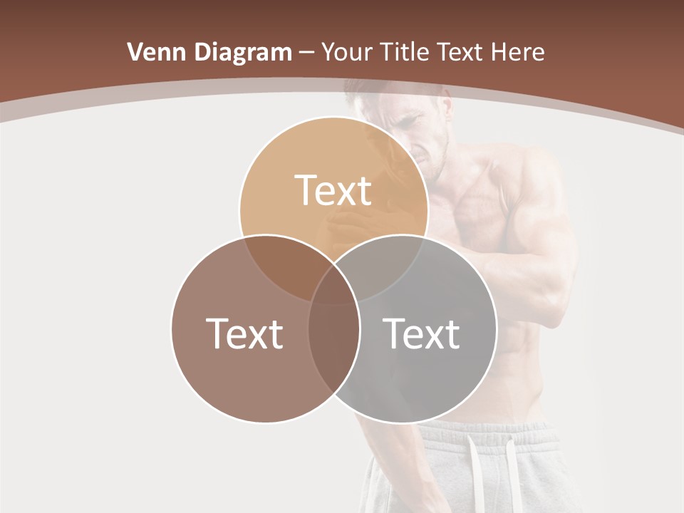 A Man With A Muscular Body Is Posing For The Camera PowerPoint Template