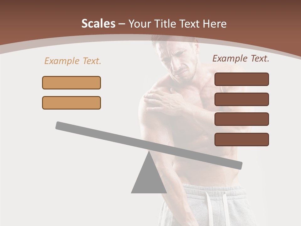 A Man With A Muscular Body Is Posing For The Camera PowerPoint Template