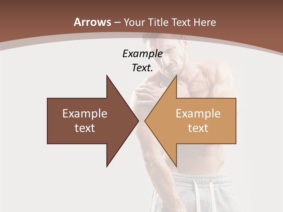 A Man With A Muscular Body Is Posing For The Camera PowerPoint Template