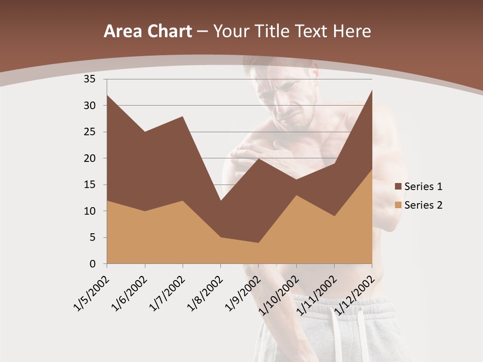 A Man With A Muscular Body Is Posing For The Camera PowerPoint Template