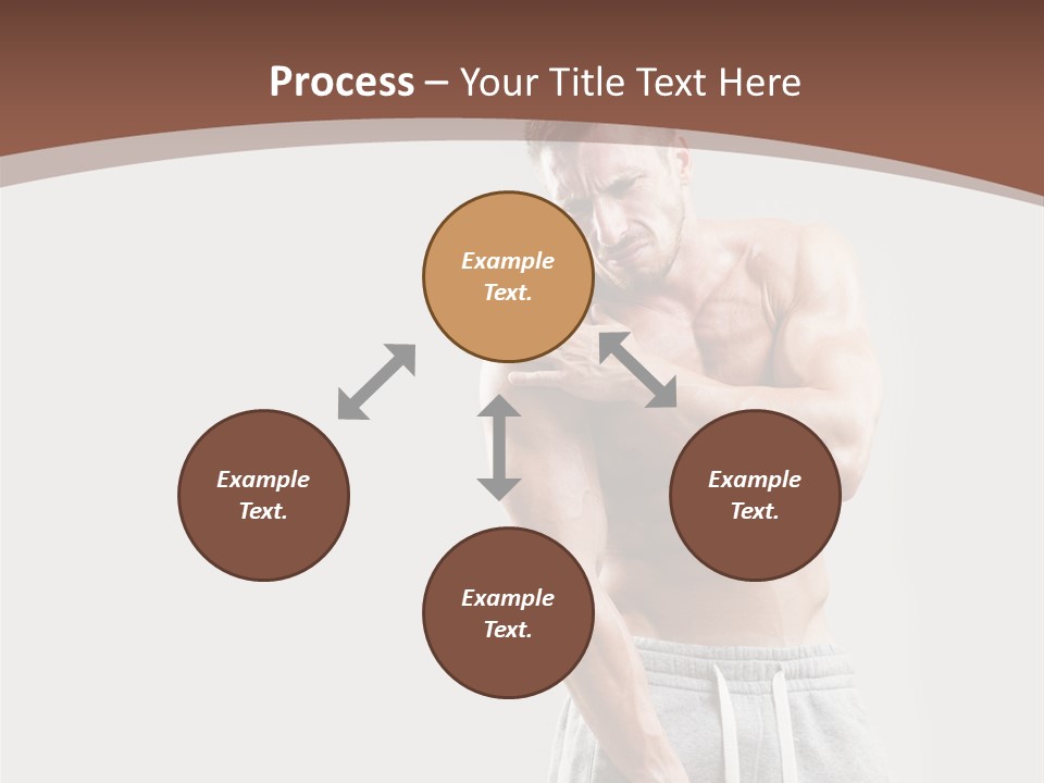 A Man With A Muscular Body Is Posing For The Camera PowerPoint Template