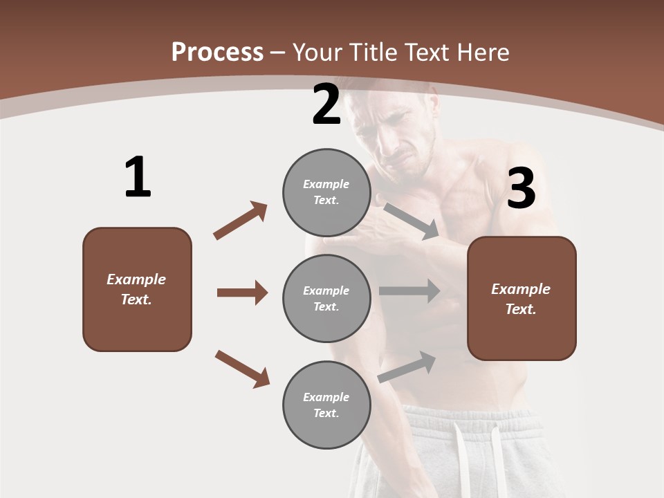 A Man With A Muscular Body Is Posing For The Camera PowerPoint Template