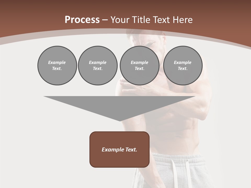 A Man With A Muscular Body Is Posing For The Camera PowerPoint Template
