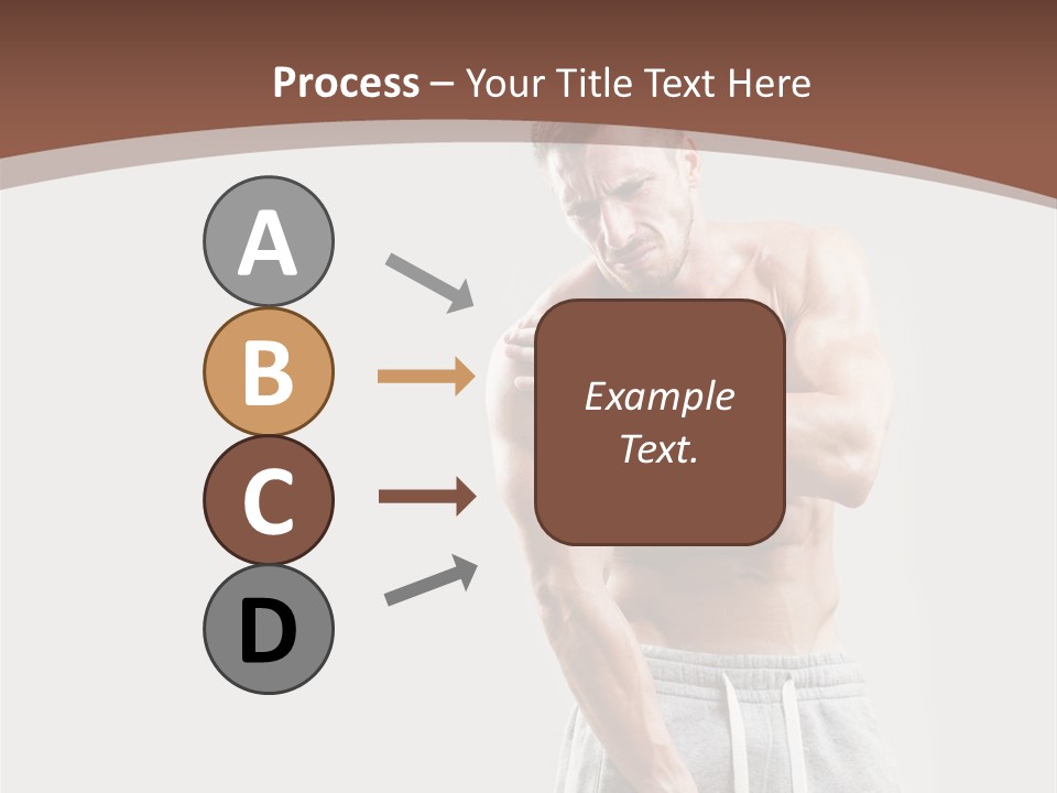 A Man With A Muscular Body Is Posing For The Camera PowerPoint Template