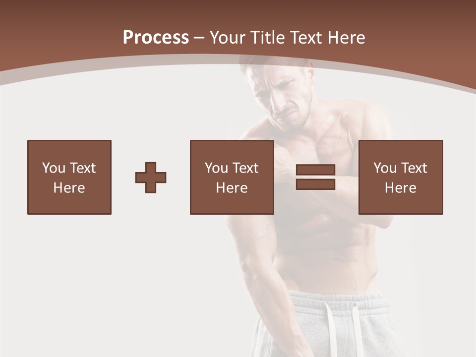 A Man With A Muscular Body Is Posing For The Camera PowerPoint Template