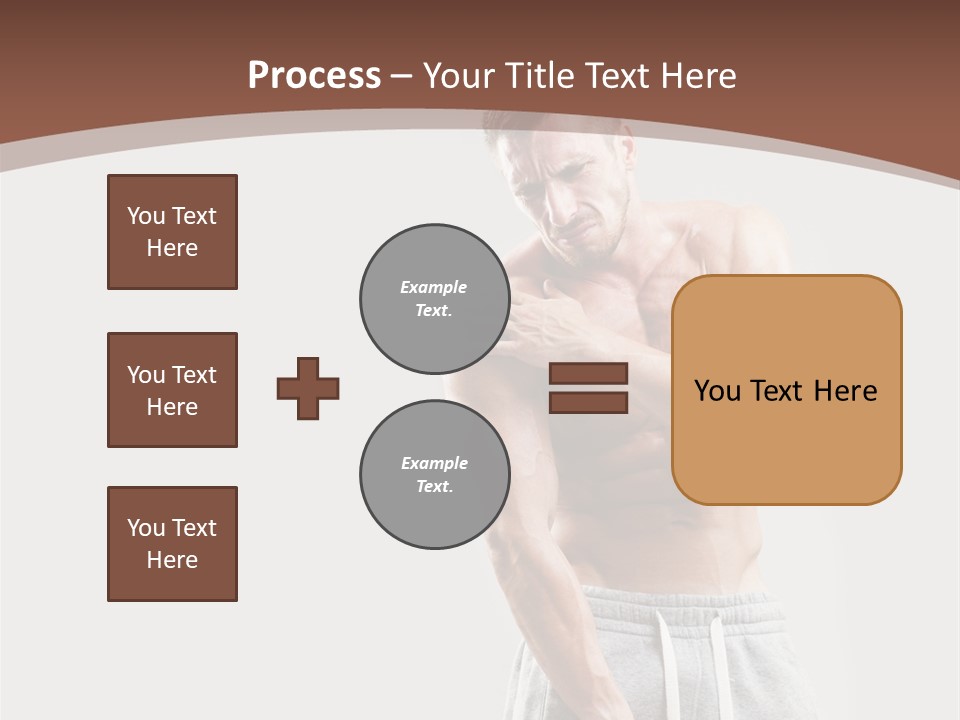A Man With A Muscular Body Is Posing For The Camera PowerPoint Template