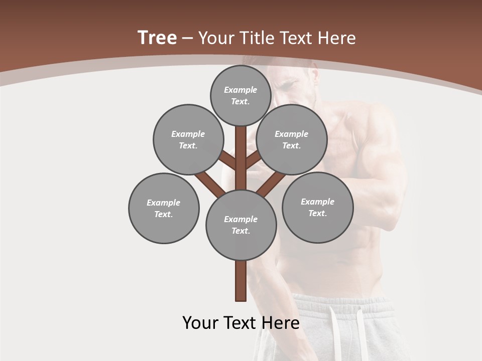 A Man With A Muscular Body Is Posing For The Camera PowerPoint Template