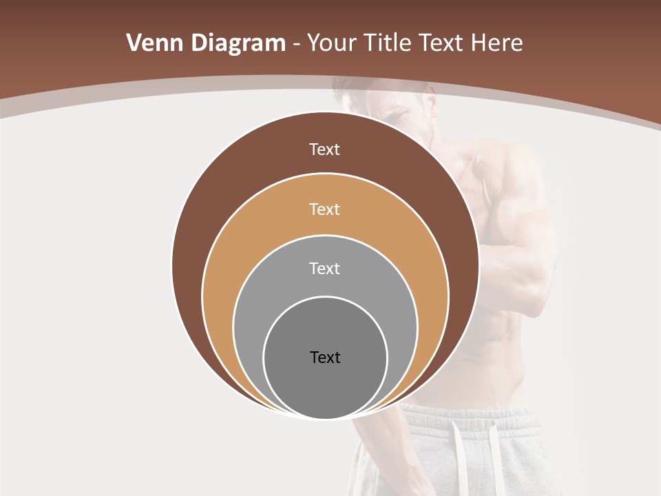 A Man With A Muscular Body Is Posing For The Camera PowerPoint Template