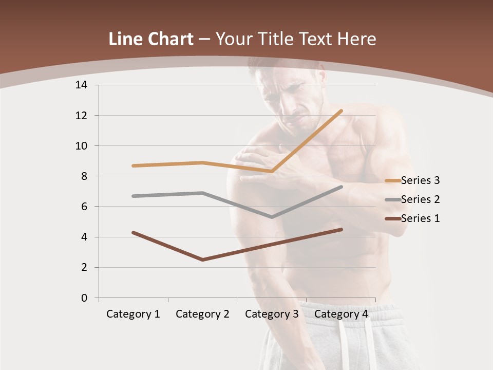 A Man With A Muscular Body Is Posing For The Camera PowerPoint Template