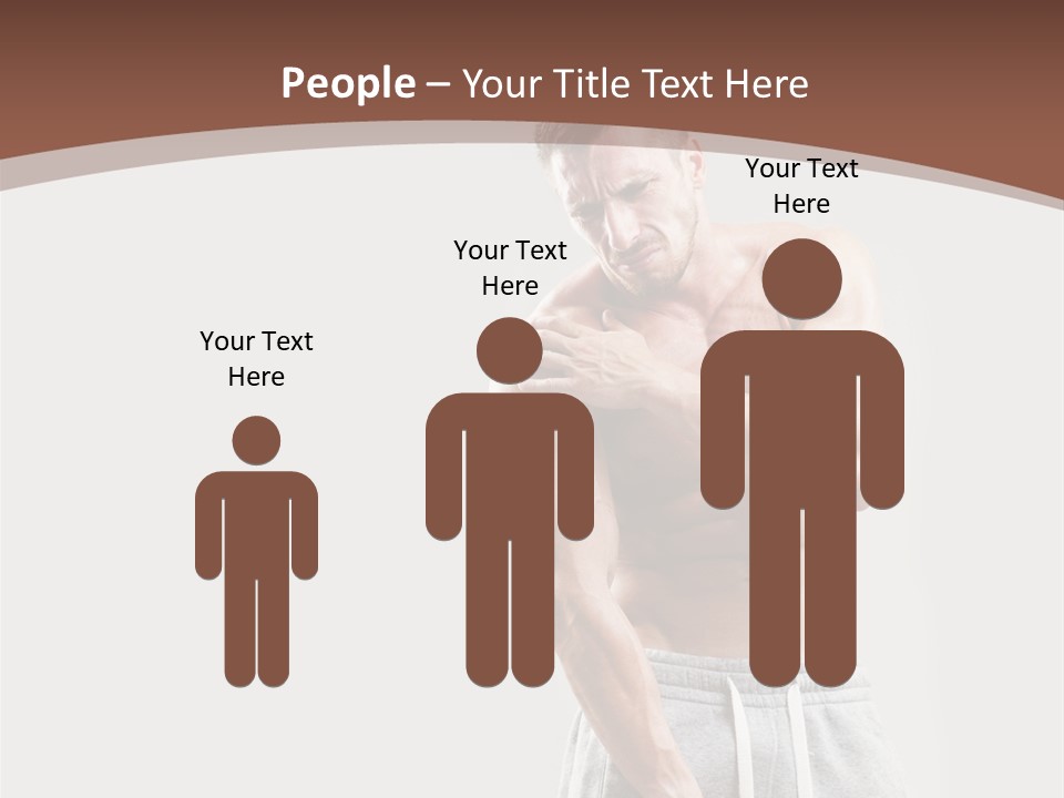 A Man With A Muscular Body Is Posing For The Camera PowerPoint Template