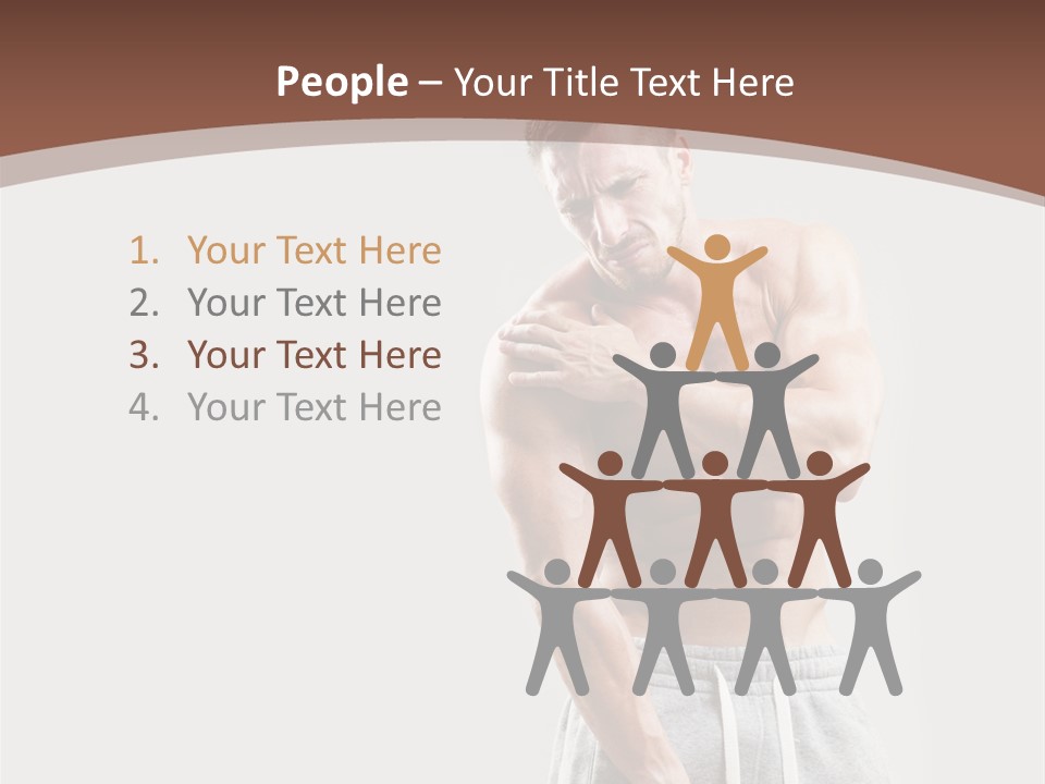 A Man With A Muscular Body Is Posing For The Camera PowerPoint Template