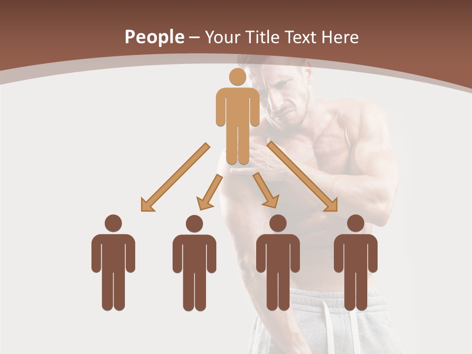 A Man With A Muscular Body Is Posing For The Camera PowerPoint Template