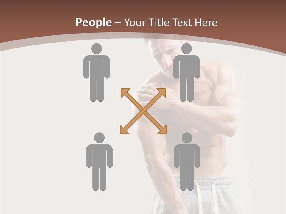 A Man With A Muscular Body Is Posing For The Camera PowerPoint Template