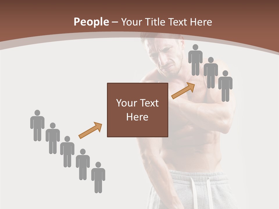 A Man With A Muscular Body Is Posing For The Camera PowerPoint Template