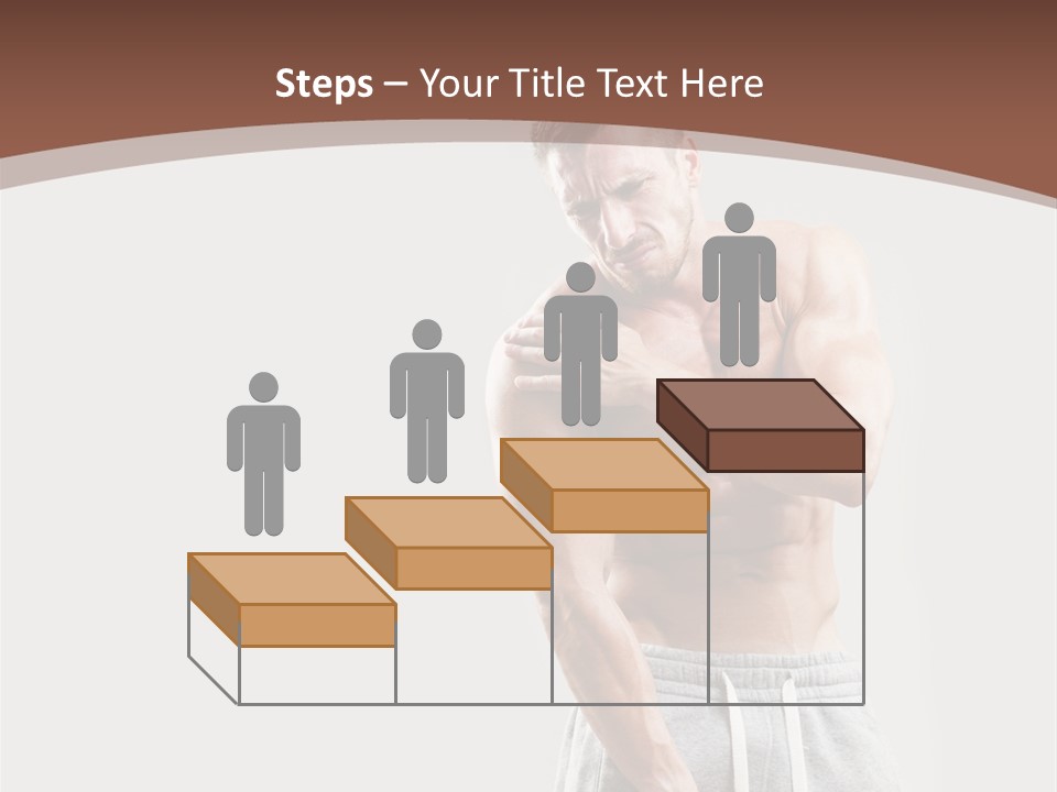 A Man With A Muscular Body Is Posing For The Camera PowerPoint Template