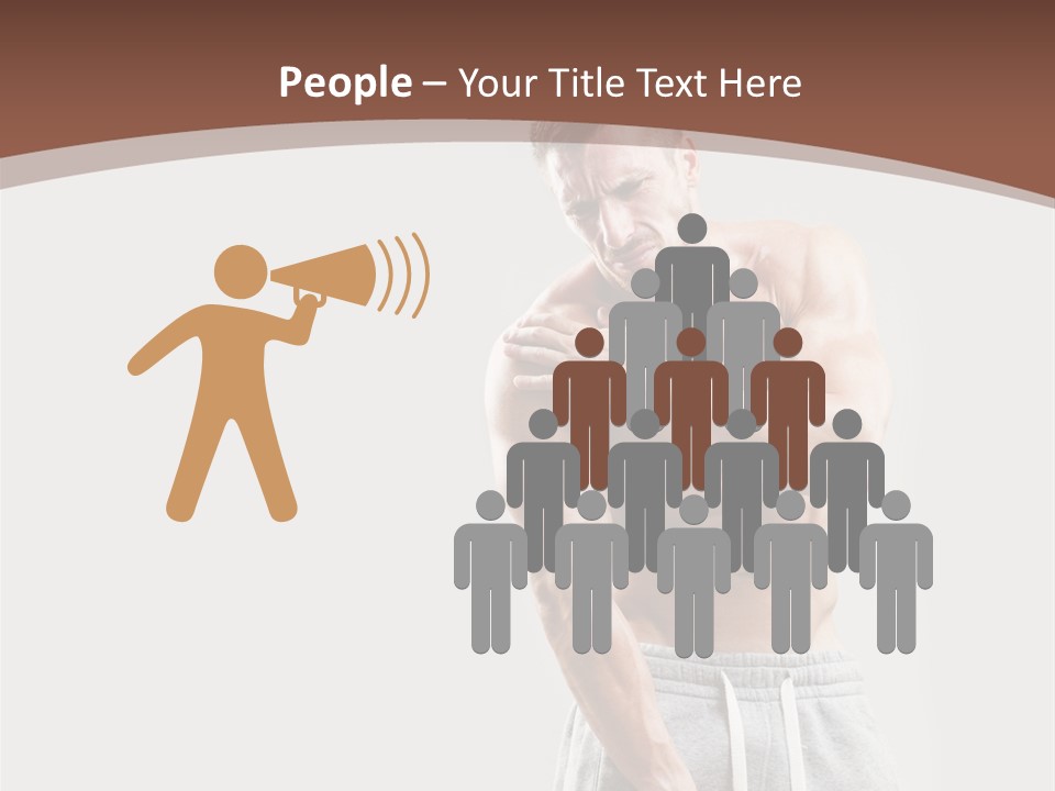 A Man With A Muscular Body Is Posing For The Camera PowerPoint Template
