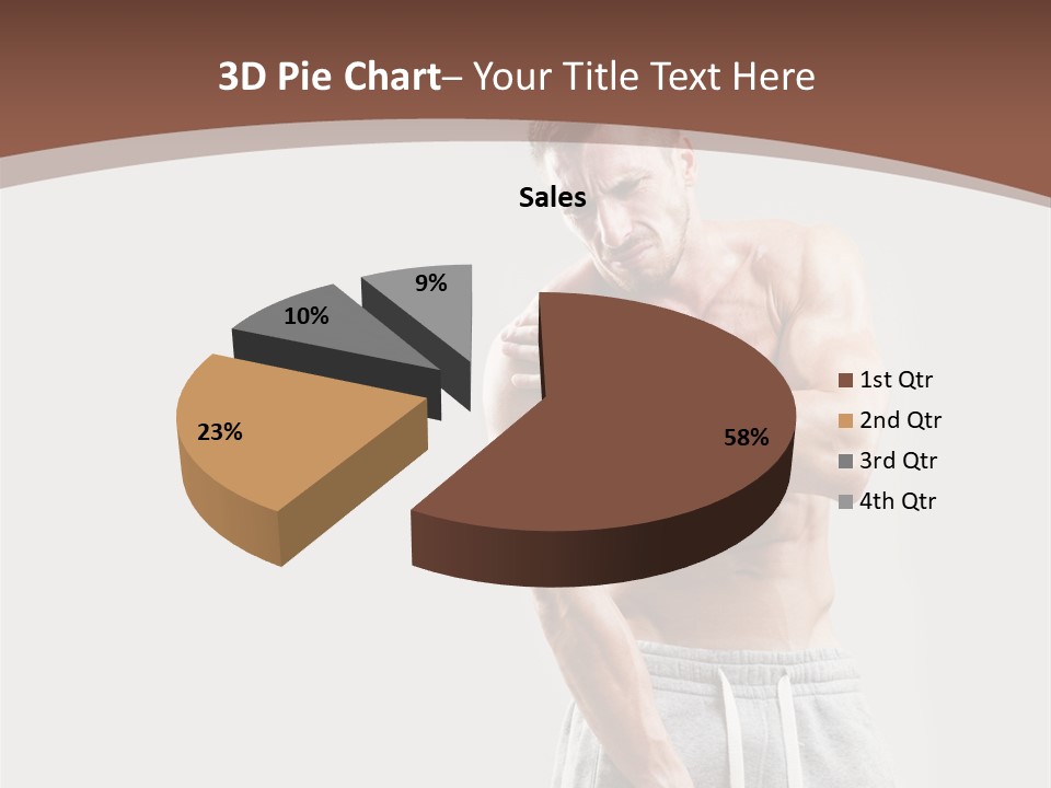 A Man With A Muscular Body Is Posing For The Camera PowerPoint Template