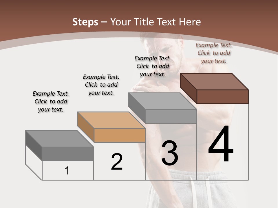 A Man With A Muscular Body Is Posing For The Camera PowerPoint Template