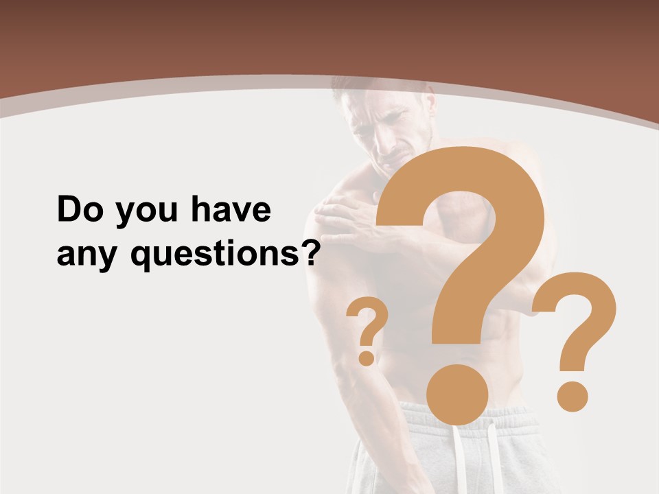 A Man With A Muscular Body Is Posing For The Camera PowerPoint Template