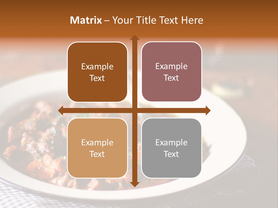 A Bowl Of Food On A Table With A Spoon PowerPoint Template