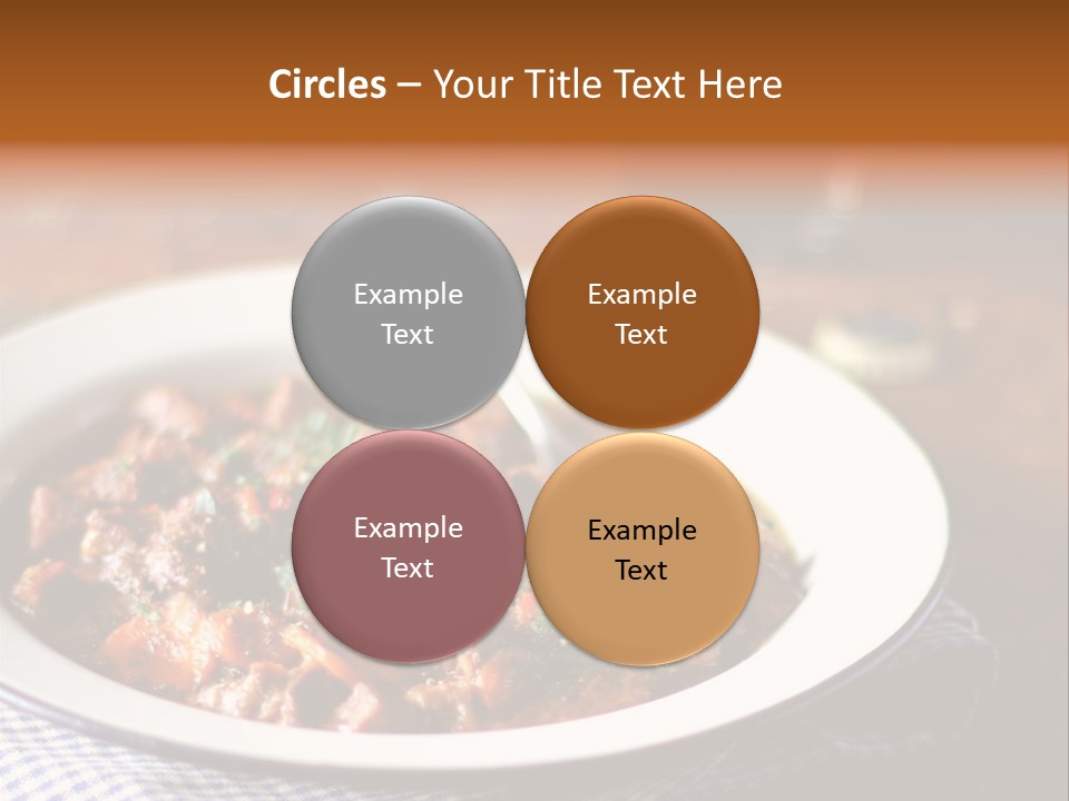 A Bowl Of Food On A Table With A Spoon PowerPoint Template