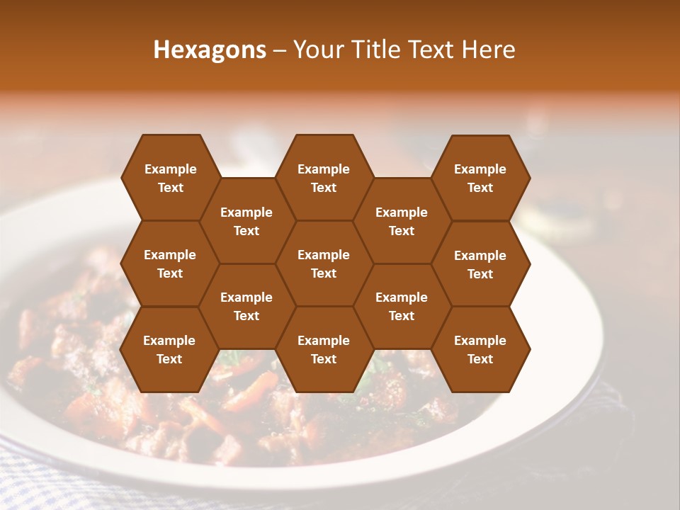 A Bowl Of Food On A Table With A Spoon PowerPoint Template
