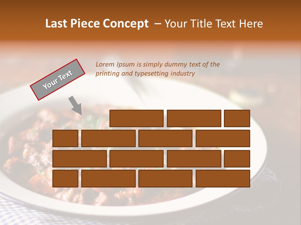 A Bowl Of Food On A Table With A Spoon PowerPoint Template