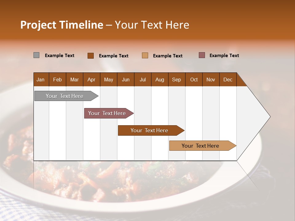A Bowl Of Food On A Table With A Spoon PowerPoint Template