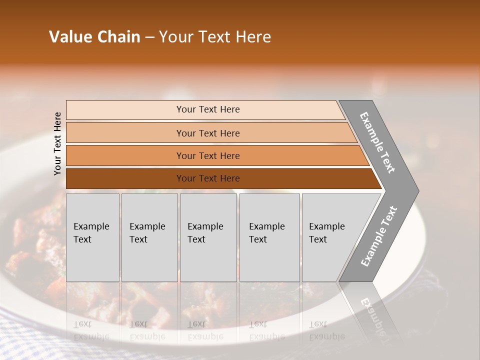 A Bowl Of Food On A Table With A Spoon PowerPoint Template