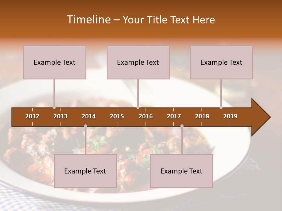 A Bowl Of Food On A Table With A Spoon PowerPoint Template