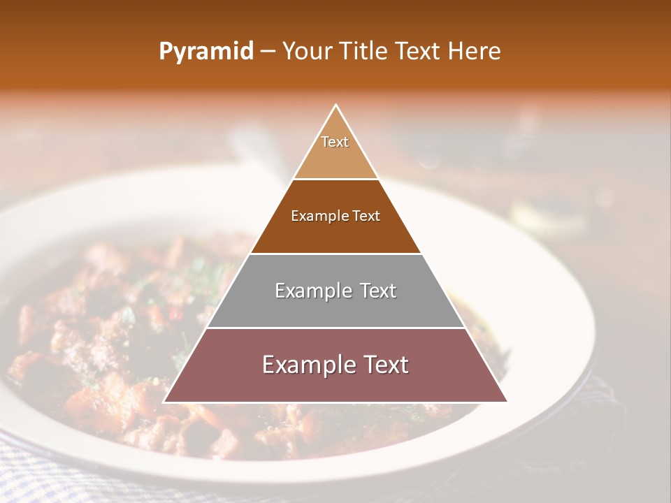 A Bowl Of Food On A Table With A Spoon PowerPoint Template