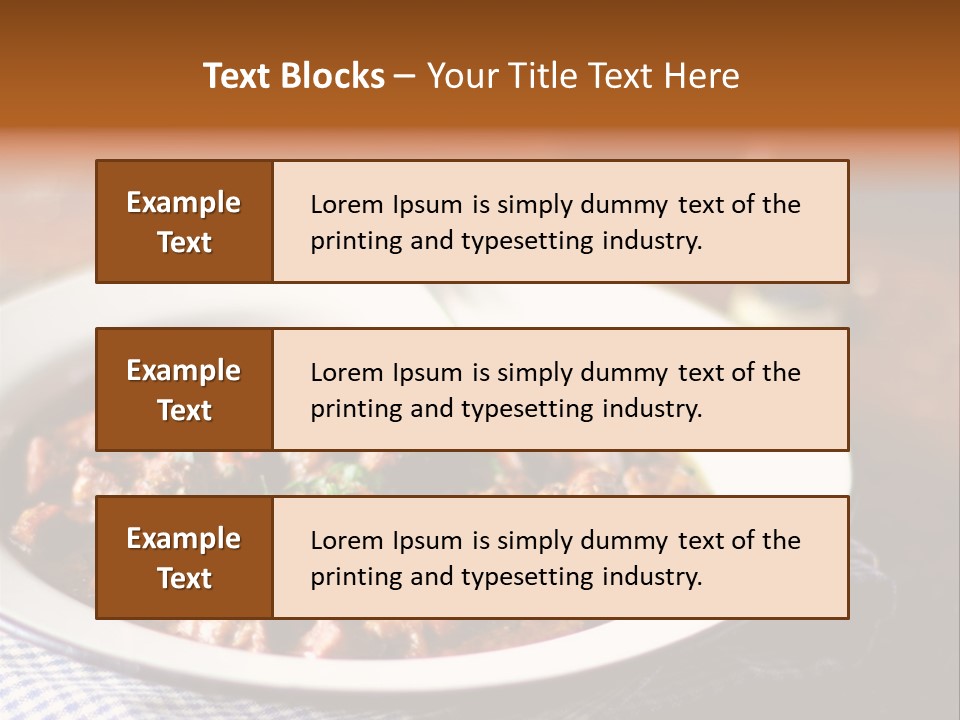 A Bowl Of Food On A Table With A Spoon PowerPoint Template