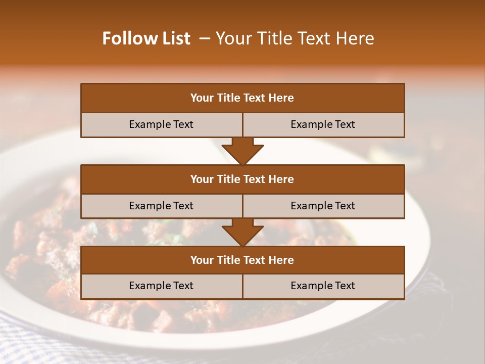 A Bowl Of Food On A Table With A Spoon PowerPoint Template