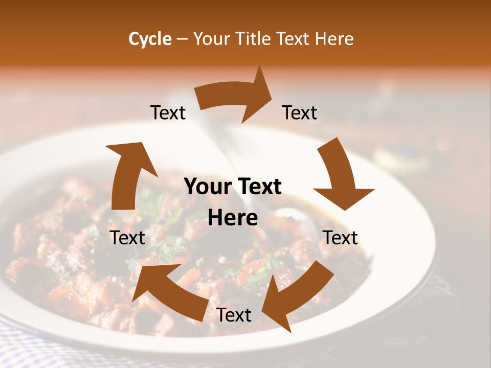 A Bowl Of Food On A Table With A Spoon PowerPoint Template