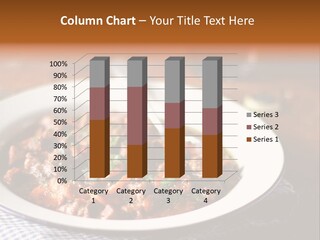 A Bowl Of Food On A Table With A Spoon PowerPoint Template