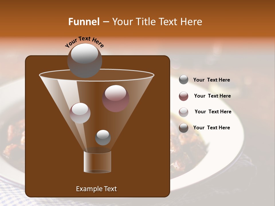 A Bowl Of Food On A Table With A Spoon PowerPoint Template
