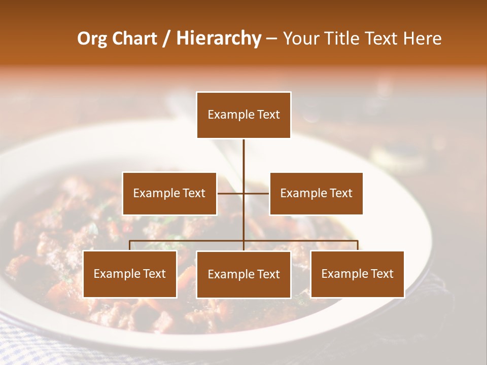 A Bowl Of Food On A Table With A Spoon PowerPoint Template