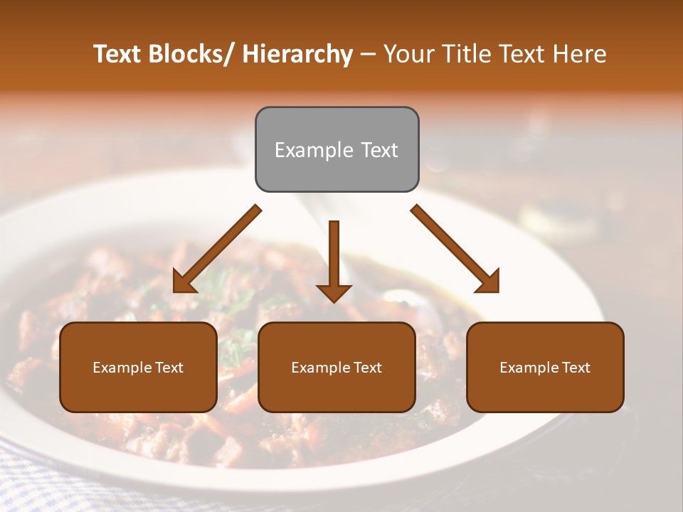 A Bowl Of Food On A Table With A Spoon PowerPoint Template