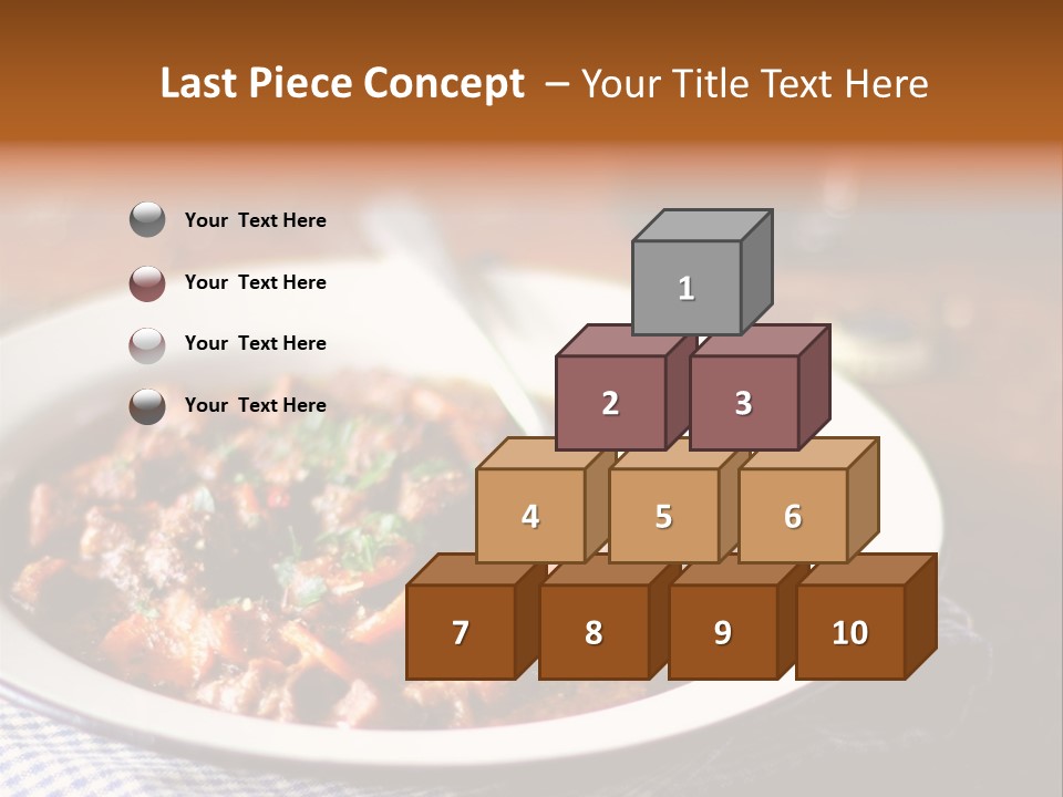 A Bowl Of Food On A Table With A Spoon PowerPoint Template