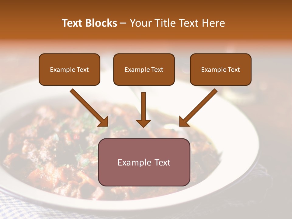 A Bowl Of Food On A Table With A Spoon PowerPoint Template