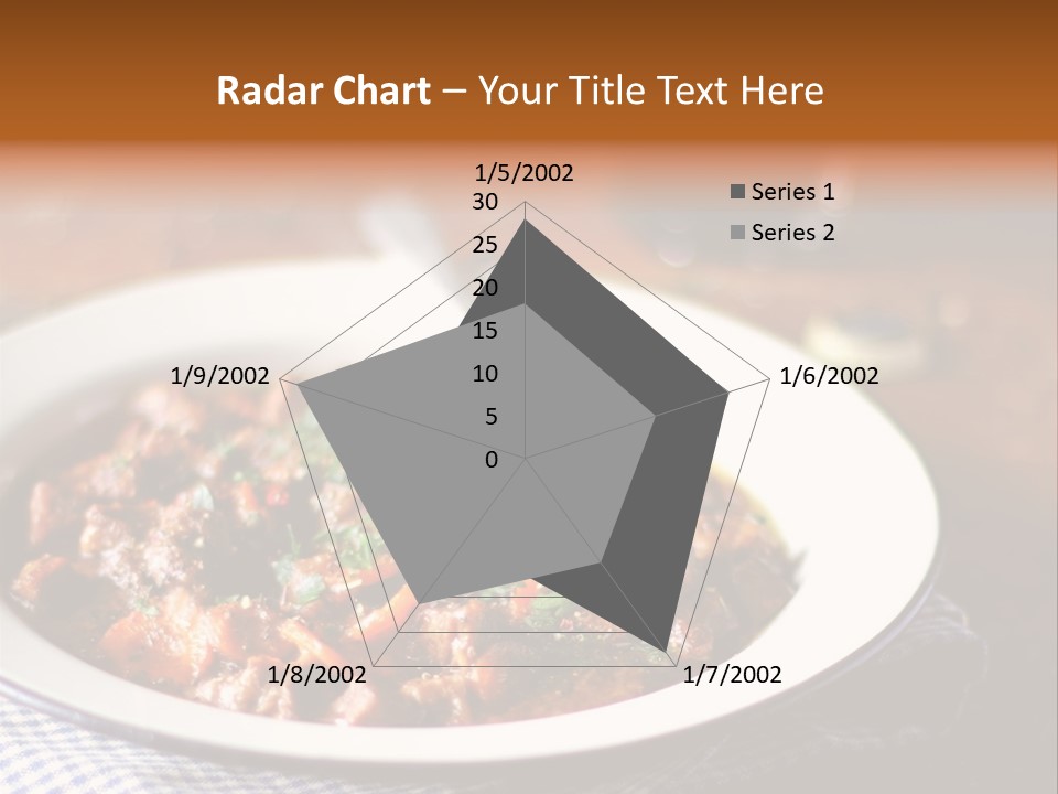 A Bowl Of Food On A Table With A Spoon PowerPoint Template