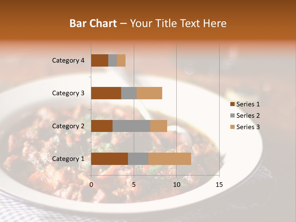 A Bowl Of Food On A Table With A Spoon PowerPoint Template