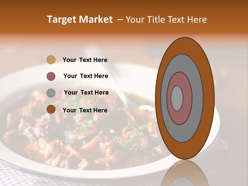 A Bowl Of Food On A Table With A Spoon PowerPoint Template