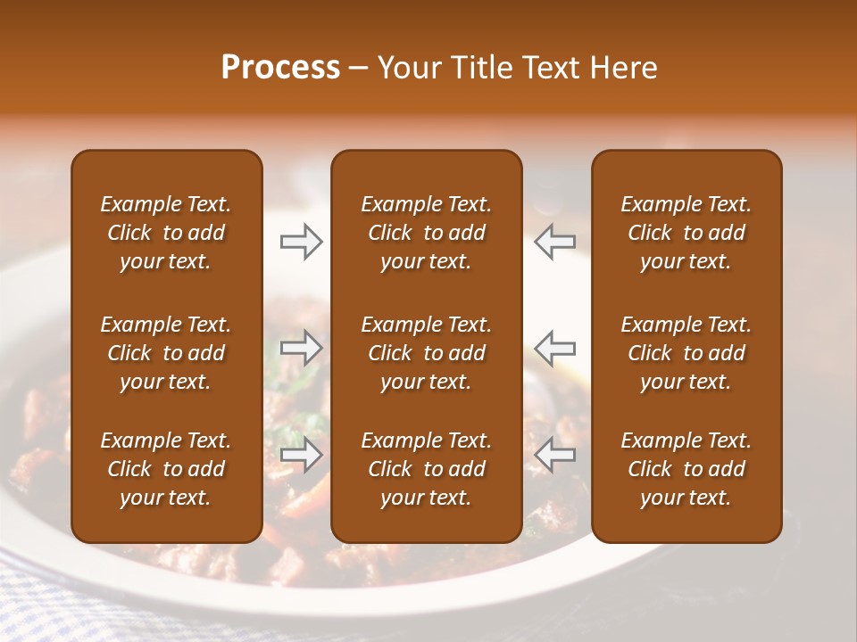 A Bowl Of Food On A Table With A Spoon PowerPoint Template