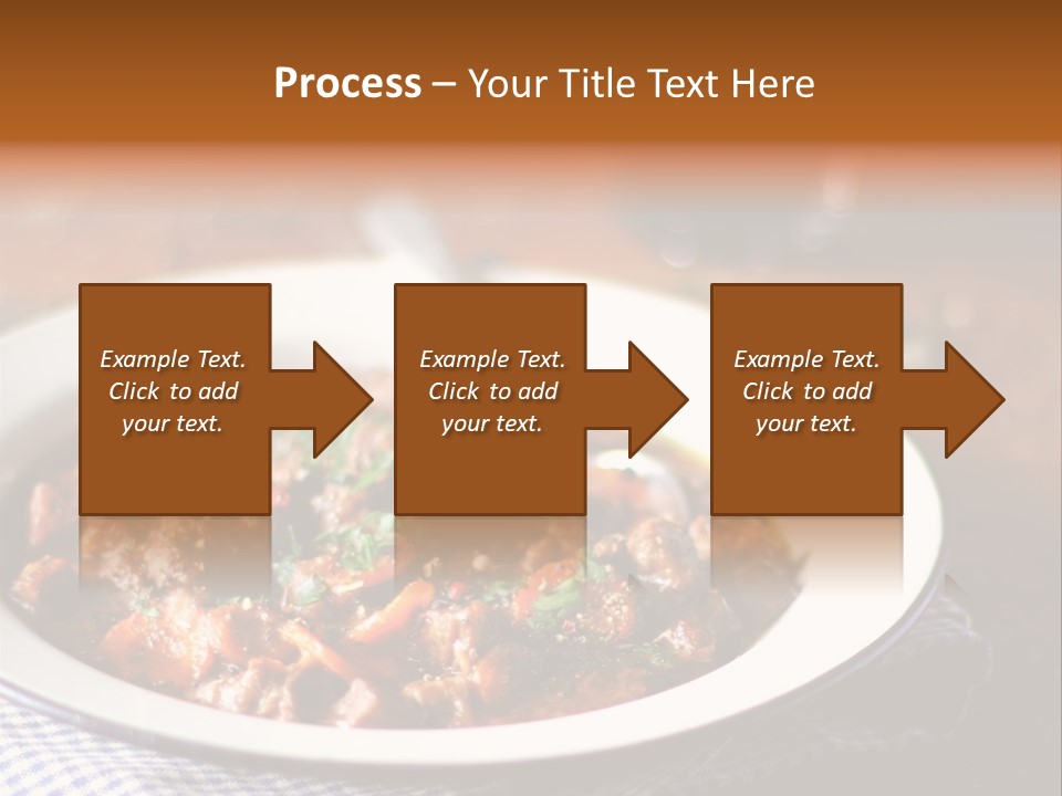 A Bowl Of Food On A Table With A Spoon PowerPoint Template
