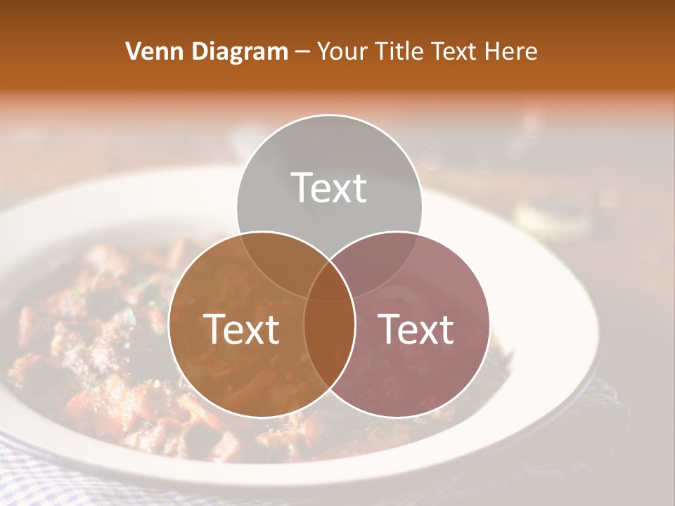 A Bowl Of Food On A Table With A Spoon PowerPoint Template